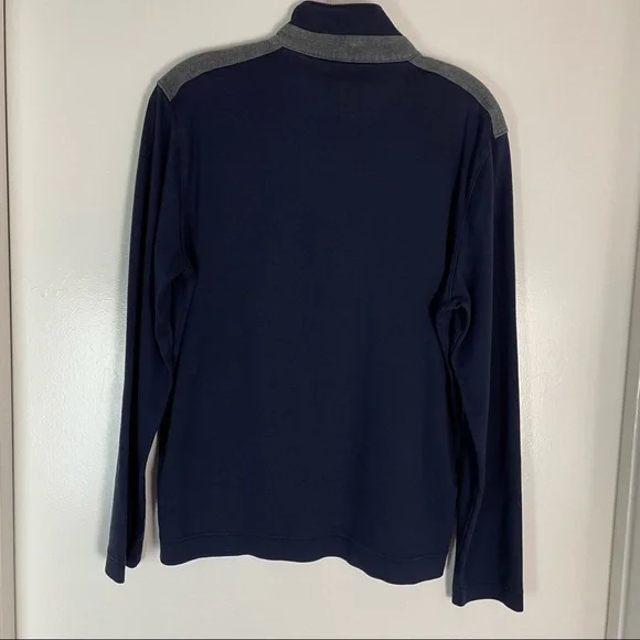 Banana Republic T-shirt Sweater Sweatshirt Luxury Touch Medium Zip Blue Long S - Picture 6 of 10